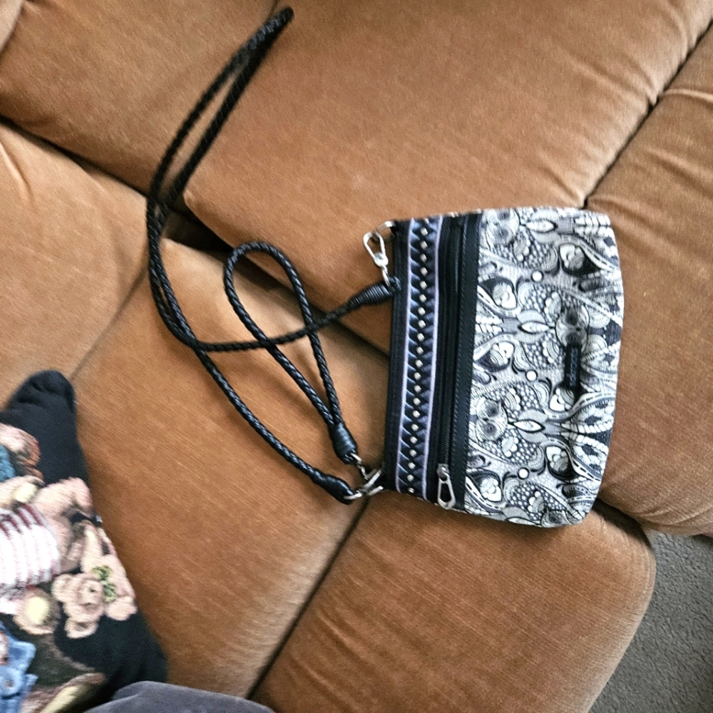 Stylish Black and White Crossbody Bag